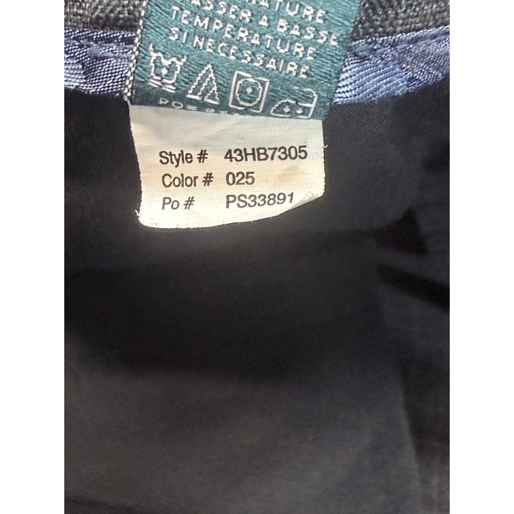 Perry Ellis Mens Gray Micro Grid Dress Pants 34x32 Flat Front 43HB7305 - Picture 7 of 8